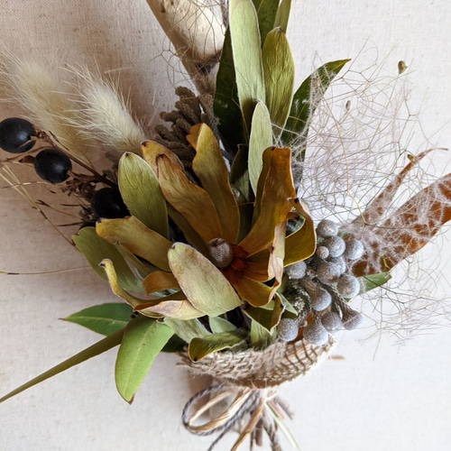 3.宿り木ブーケスワッグ 3.宿り木ブーケスワッグ 一点ものスワッグ（ブーケ）・No.25