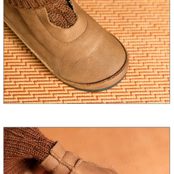 ★2020秋冬のハンドメイド新作★暖かいレトロなプラットフォームのショートブーツの女性の靴 5枚目の画像
