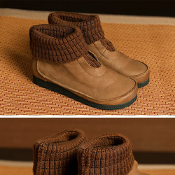 ★2020秋冬のハンドメイド新作★暖かいレトロなプラットフォームのショートブーツの女性の靴 10枚目の画像