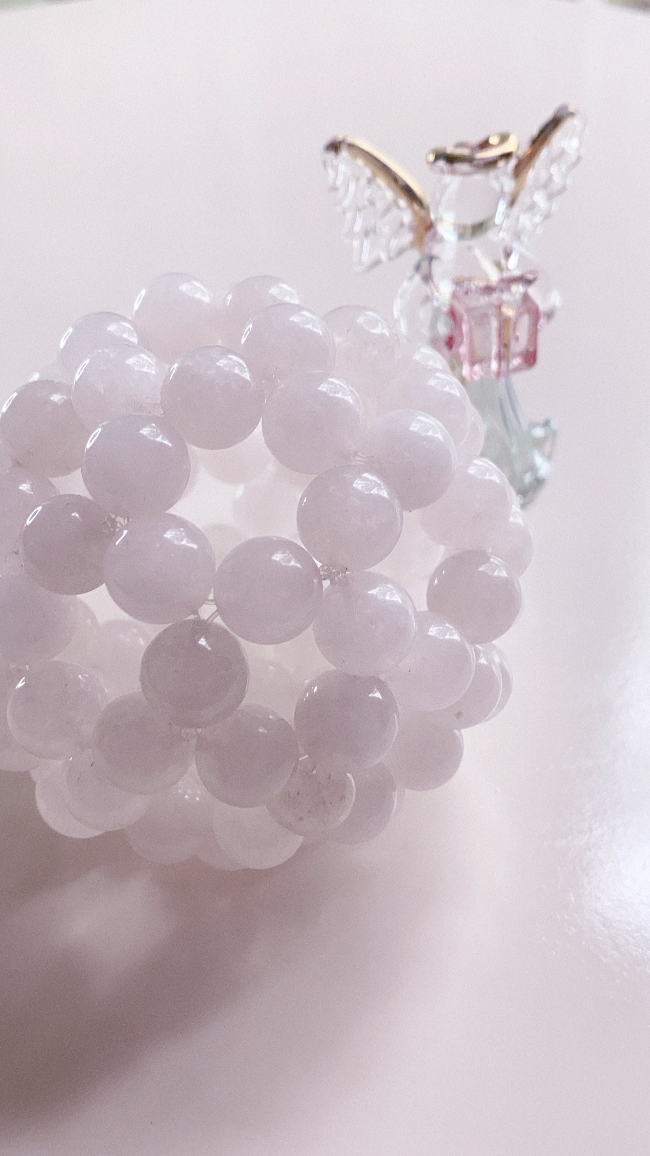 【神聖幾何学フラーレン（ローズクォーツ　10mm）】⭐️癒し⭐️浄化⭐️穏やか波動⭐️