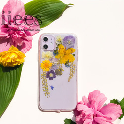 押し花スマホケース Xperia Galaxy iPhone iPhone 押し花ケース 押し花 ケース スマホケース 4枚目の画像