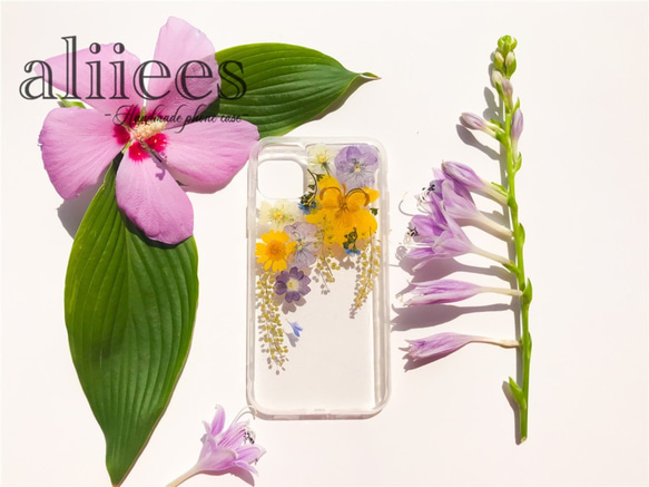 押し花スマホケース Xperia Galaxy iPhone iPhone 押し花ケース 押し花 ケース スマホケース 7枚目の画像