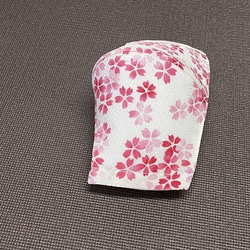桜柄　さくら　sakura　Ｍサイズ　２層構造　ポケット　サイドガイド　マスク　花粉対策　高級泉州晒　リフォーム繕 2枚目の画像