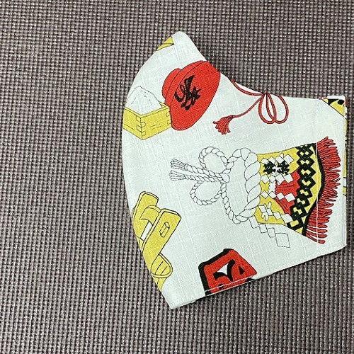 No.572 オーダーマスク　相撲　ハンドメイド　おまとめ割 相撲柄 大入り 東西 幕内 Lサイズ 男女兼用 2層構造 ポケット サイド