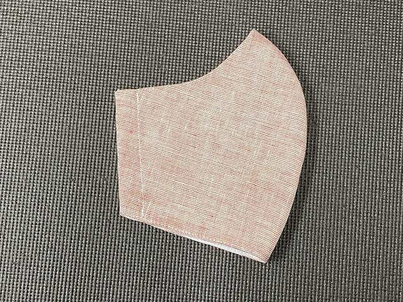 ベルギーリネン　麻１００％　薄赤　吸汗速乾　Ｌサイズ　２層構造　ポケット　サイドガイド　リフォーム繕　オリジナル 4枚目の画像