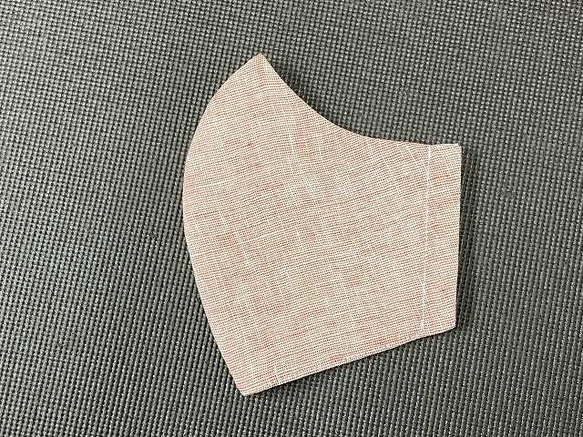 ベルギーリネン　麻１００％　薄赤　吸汗速乾　Ｌサイズ　２層構造　ポケット　サイドガイド　リフォーム繕　オリジナル 5枚目の画像