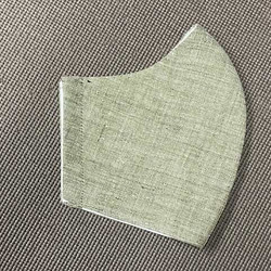 ベルギーリネン　麻１００％　薄緑　吸汗速乾　Ｌサイズ　２層構造　ポケット　サイドガイド　リフォーム繕　オリジナル 4枚目の画像