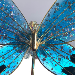 【再販】【小サイズ、新色も出ました】大ぶりな蝶のポニーフック(受注生産） 2枚目の画像
