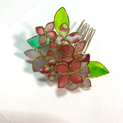 【受注生産】紫陽花のヘアコーム 5枚目の画像