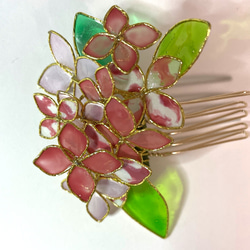 【受注生産】紫陽花のヘアコーム 6枚目の画像