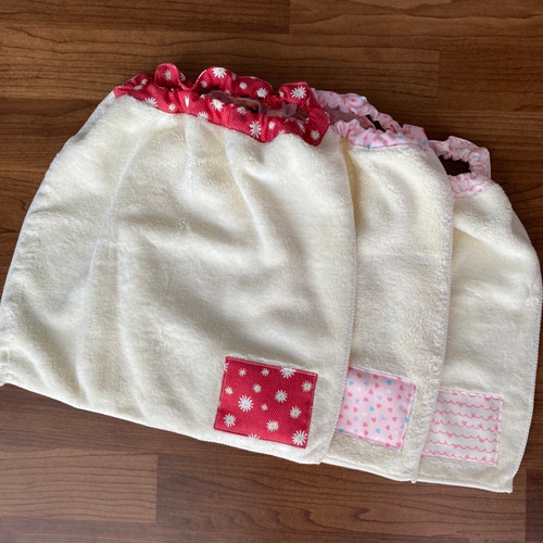 ピンクドット☆タオルエプロン・スタイ 法外 