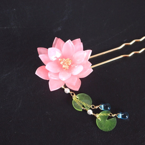 【Silk Hana】No.41 ピンクの花のかんざし Silk Hana】No.41 ピンクの花のかんざし かんざし Silk Hana