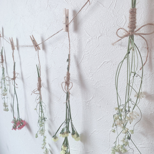 可憐な春色ドライフラワーガーランド（23） ガーランド toitoi 通販  