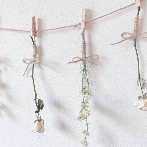 清潔感溢れる空間に＊ドライフラワーガーランド（23） ガーランド  