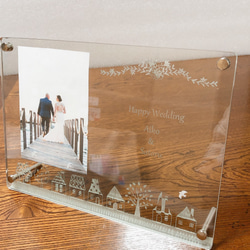 【クリアフレーム】割引あり！！文字デザイン選択可能☆家族名入れ☆フォトフレーム クリアフレーム】割引あり！！文字デザイン選択可能☆家族名入れ