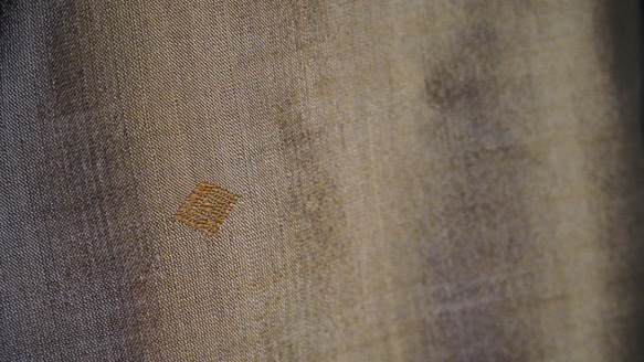✴️値下げしました　〜柔らかなシルクの光沢煌めく、手織り布〜　ブラウスVネック　絹　ルンタヤ　208B006 6枚目の画像
