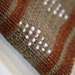 〜ラオス伝統織りを、プリーツに〜　巻きスカートプリーツ　ビーズ　綿＋絹　209C008 6枚目の画像