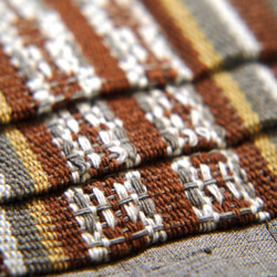 〜ラオス伝統織りを、プリーツに〜　巻きスカートプリーツ　ビーズ　綿＋絹　209C008 7枚目の画像