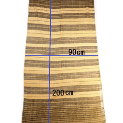 〜秋風とともに、巻物で自分らしく、プレゼントにも〜　手紬ぎスカーフ　綿　草木染め　209S006 8枚目の画像