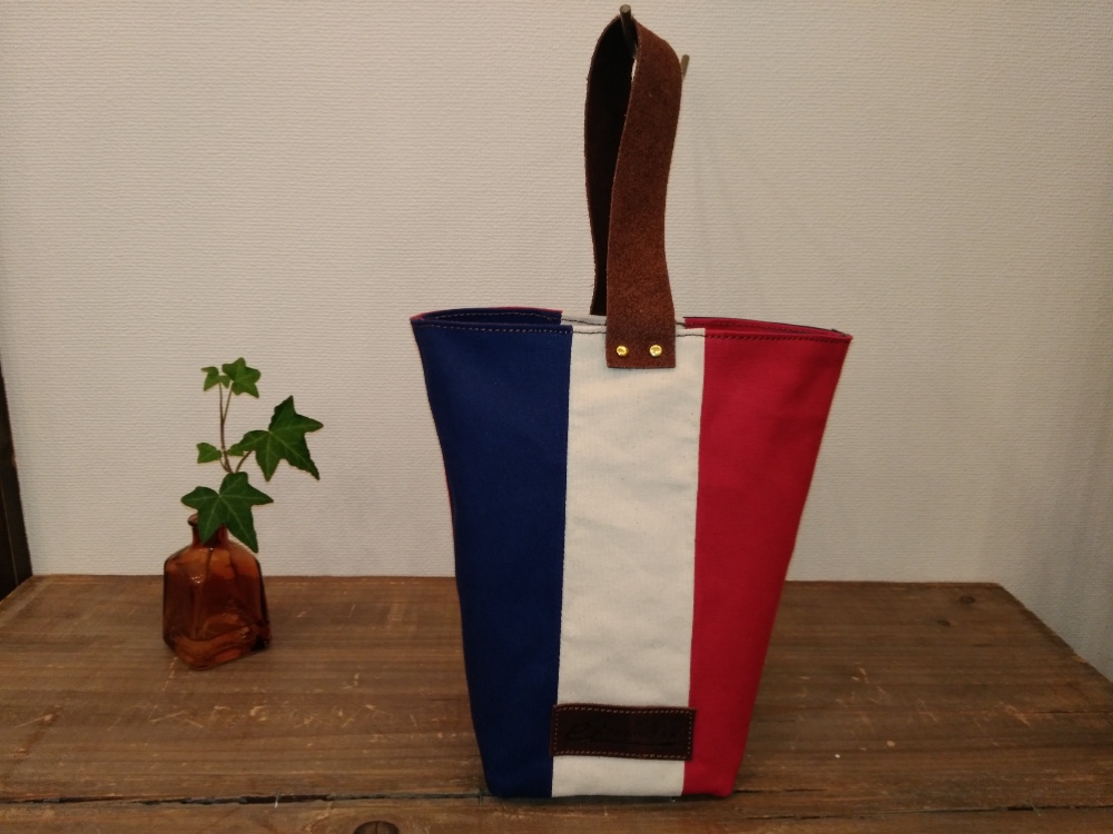 帆布のトートバッグSS（トリコロール）