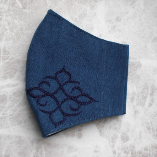 アイヌ文様刺繍】トートバッグ・中型 朱色縞 トートバッグ