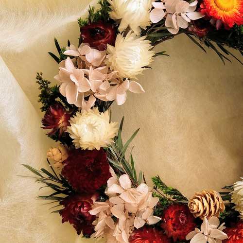 秋の森 ドライフラワーリース 【公式通販】