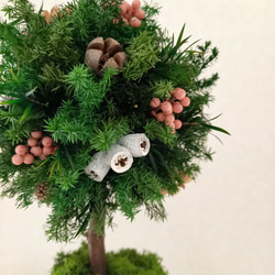 冬の森のトピアリー　プリザーブドフラワー　クリスマス　インテリア 7枚目の画像