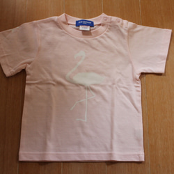 フラミンゴTシャツ　ピンク　９０ 1枚目の画像