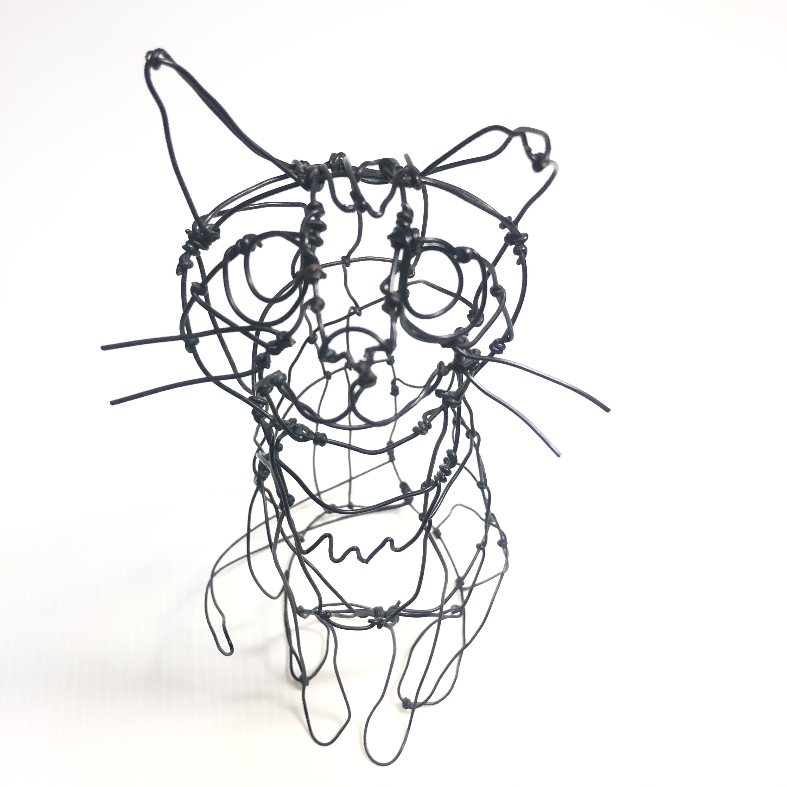 ワイヤーアート　猫全身