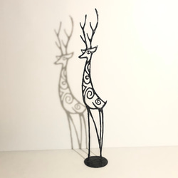 受注制作】【上質なワイヤーアート 鹿】 ワイヤーアート ワイヤー