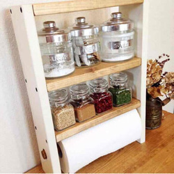 サイズオーダー可】【引取可】扉付きキッチン収納（ケース大1個＆小1個