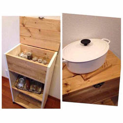 NEW】【引取可能】野菜ストッカー（ワイヤーバスケット2個付