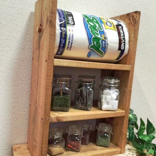 コストコサイズ キッチンペーパーホルダー付き スパイスラック コストコサイズ キッチンペーパーホルダー付き スパイスラック