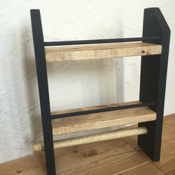 kitchen paper shelf 黒茶 キッチンペーパー スパイスラック 4枚目の画像