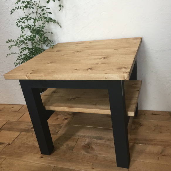 coffee　table： D44.5 Ｗ44.5　BK　　コーヒーテーブル・ナイトテーブル 5枚目の画像
