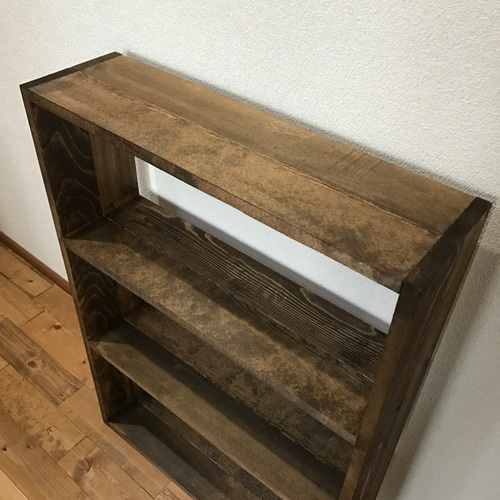 奥行きの浅い棚*natural thin rack DB：H85W58 マガジンラック
