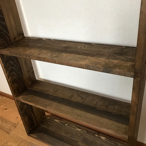 奥行きの浅い棚*natural thin rack DB：H85W58 マガジンラック