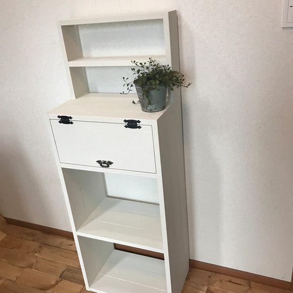 display　shelf　cabinet　ｈ120　WW　 上段飾り棚付きキャビネット 2枚目の画像