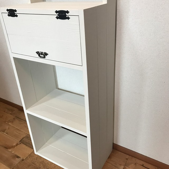 display　shelf　cabinet　ｈ120　WW　 上段飾り棚付きキャビネット 3枚目の画像