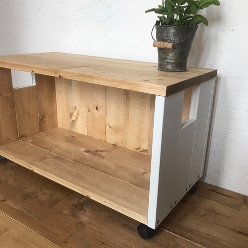 回転できる目隠し収納*h35.5w62d28.7 low shelf mini