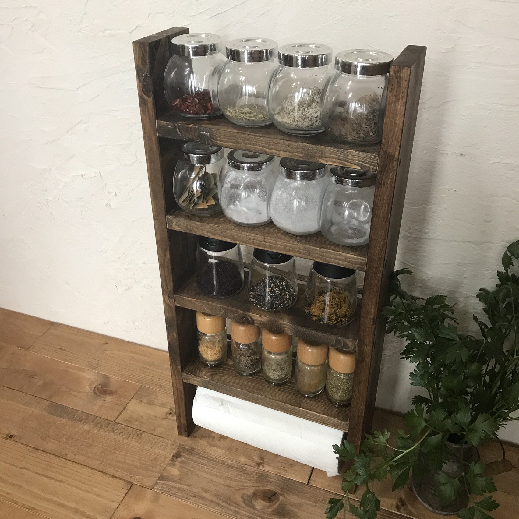 H60 kitchen paper rack DB ⁑キッチンペーパースパイスラック