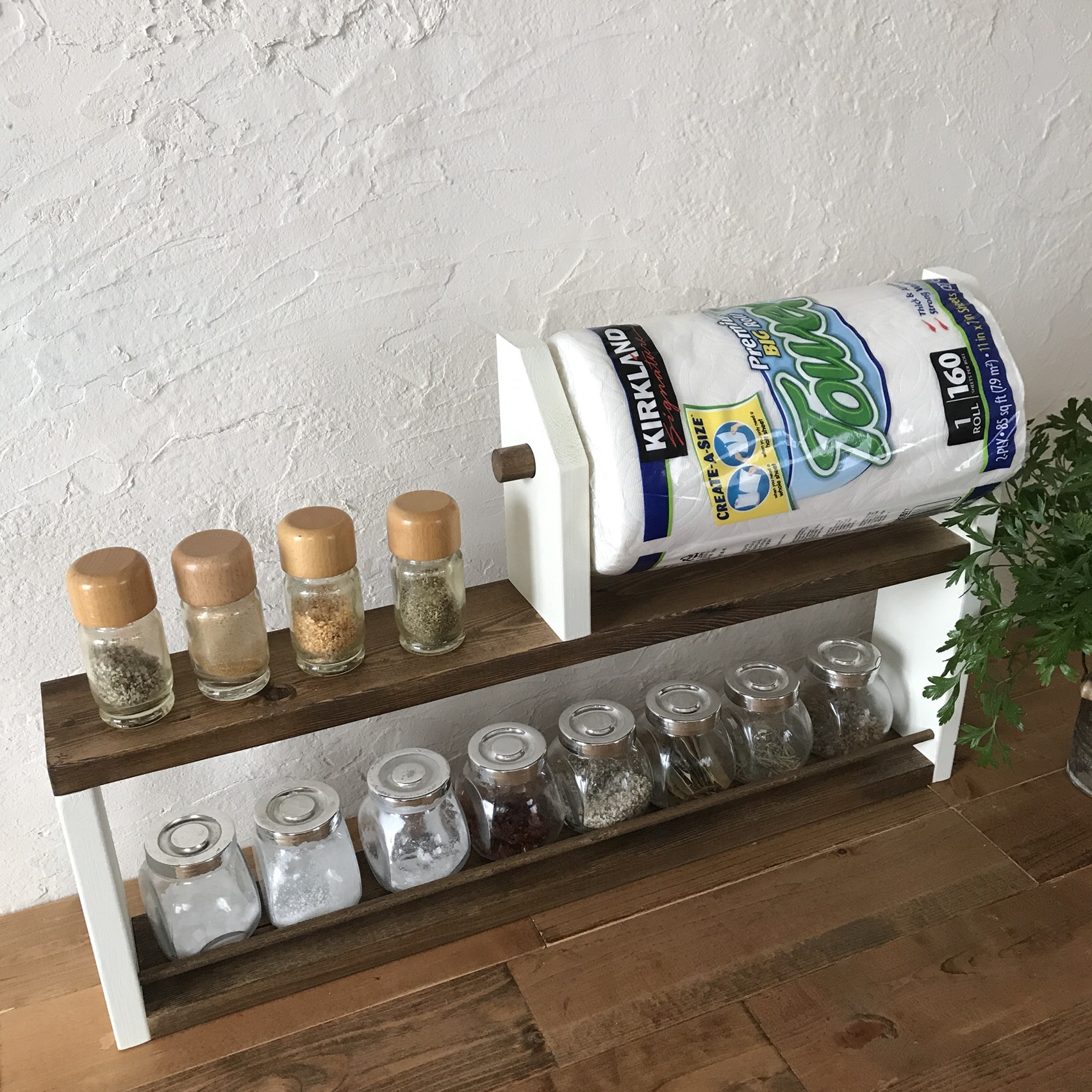 コストコsize kitchen paper shelf long  DW キッチンペーパーホルダー& スパイスラック