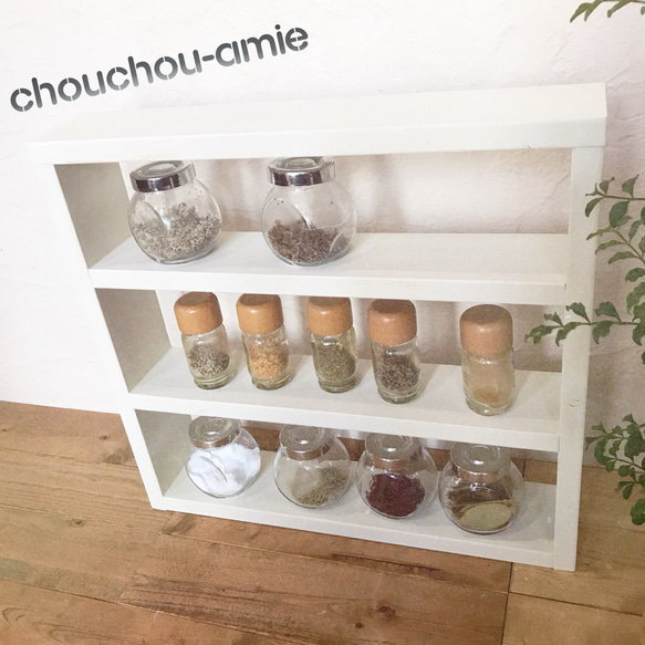 spice rack ・display rack W44 H42 ＊スパイスラック 1枚目の画像