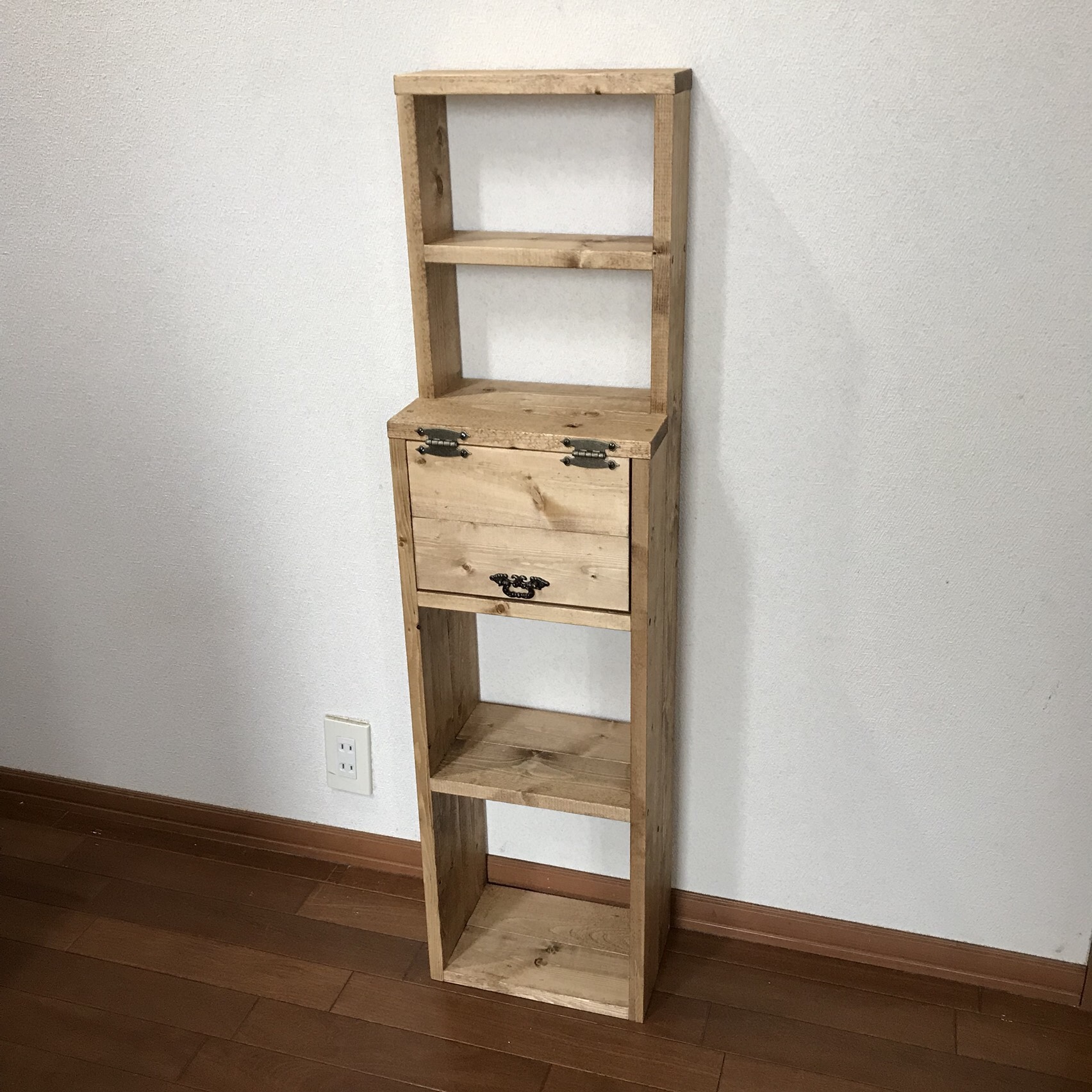 奥行きの浅い棚*SLIM：display　shelf　cabinet BB　ｈ112 上段飾り棚付きキャビネット