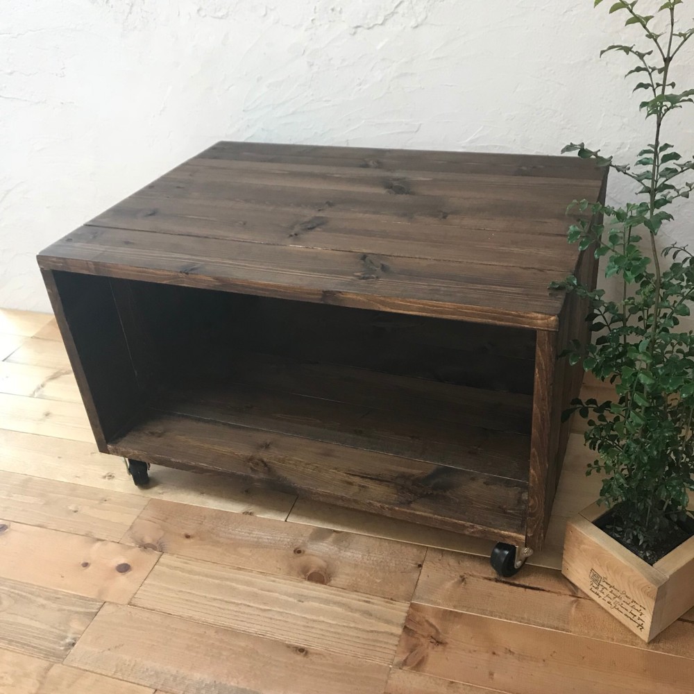 ｈ35ｗ60ｄ44.5　low　shelf Table/ キャスター付き