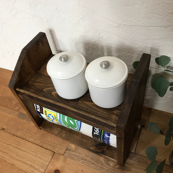 kitchen paper shelf コストコsize  キッチンペーパーホルダー&スパイスラック 3枚目の画像