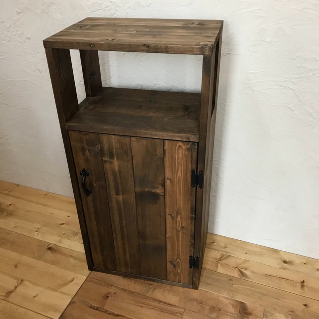 コンセントの前に置くキャビネット*背面なしルーター収納ロッカー/A4サイズ収納/配線目隠し収納　扉付き