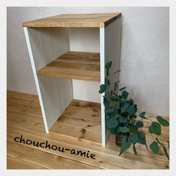 ヒノキ無垢材】3段カフェシェルフ13cmタイプ アンティーク