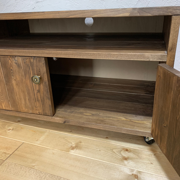 cabinet ；TV rack ⁑ W75.8Ｄ45:DB　　 キャビネット＊テレビ台/アンティーク／ダーク 4枚目の画像