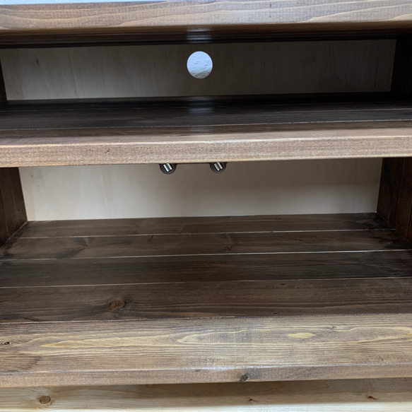 cabinet ；TV rack ⁑ W75.8Ｄ45:DB　　 キャビネット＊テレビ台/アンティーク／ダーク 5枚目の画像